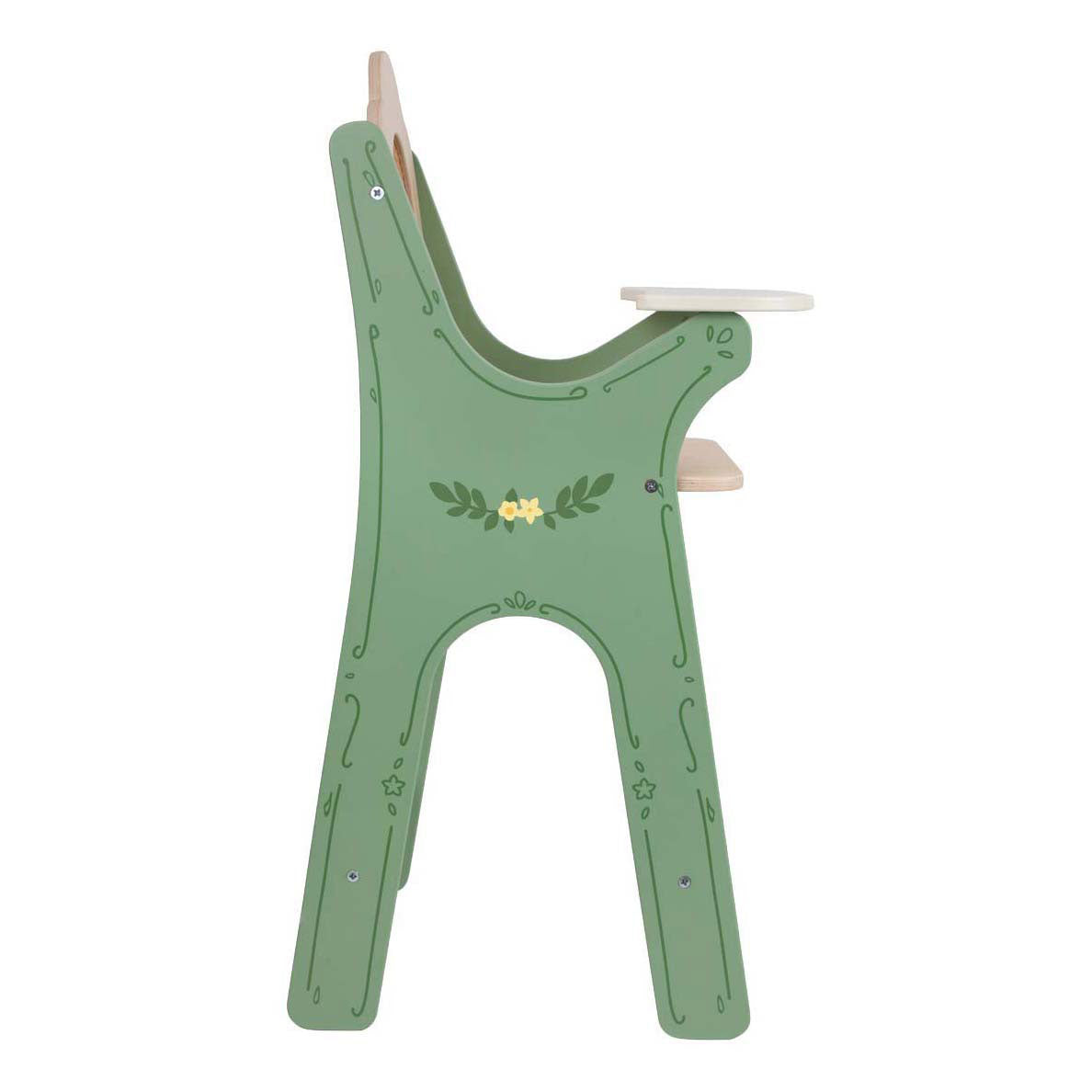 Classic world vintage wooden doll feeding chair