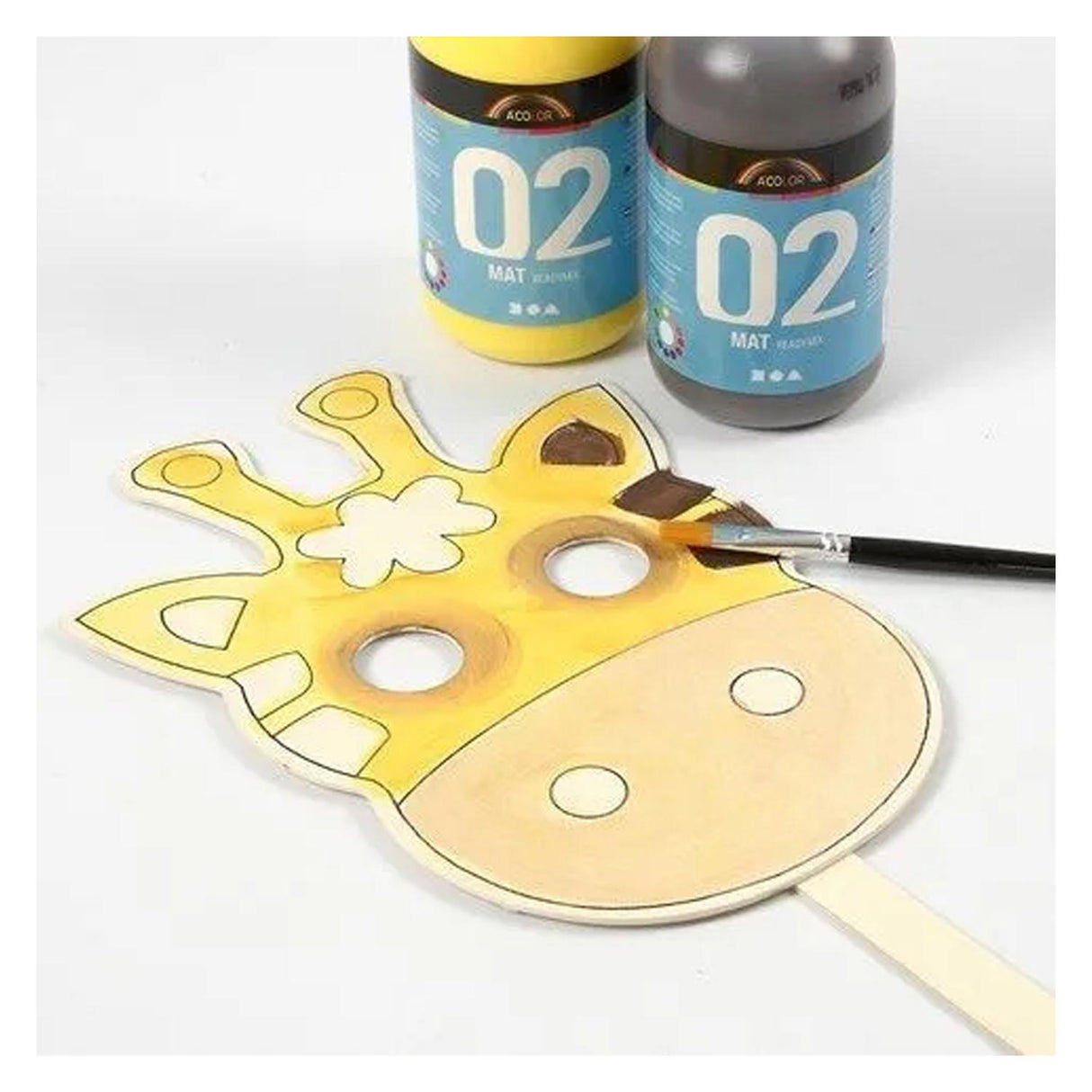 Creativ company versier je houten masker, 16st.