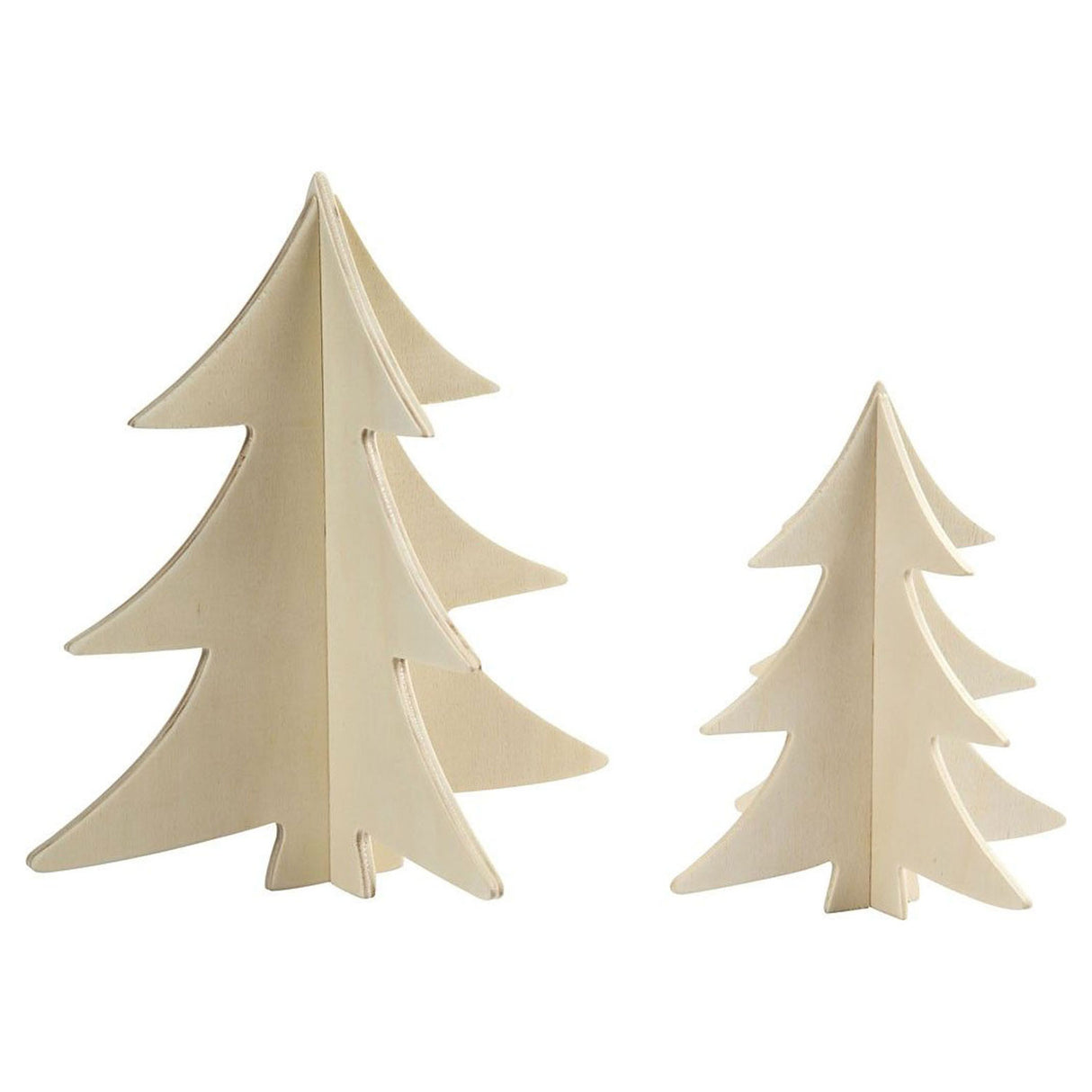 Creativ company versier je 3d houten kerstbomen, 2st.