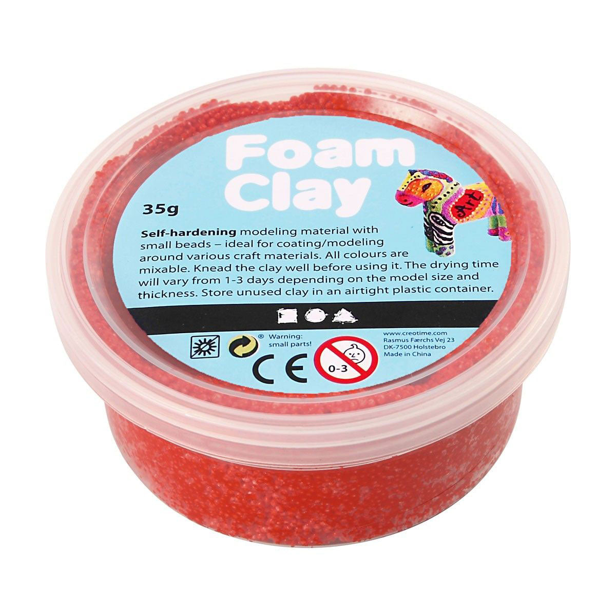 Foam clay - rood, 35gr.