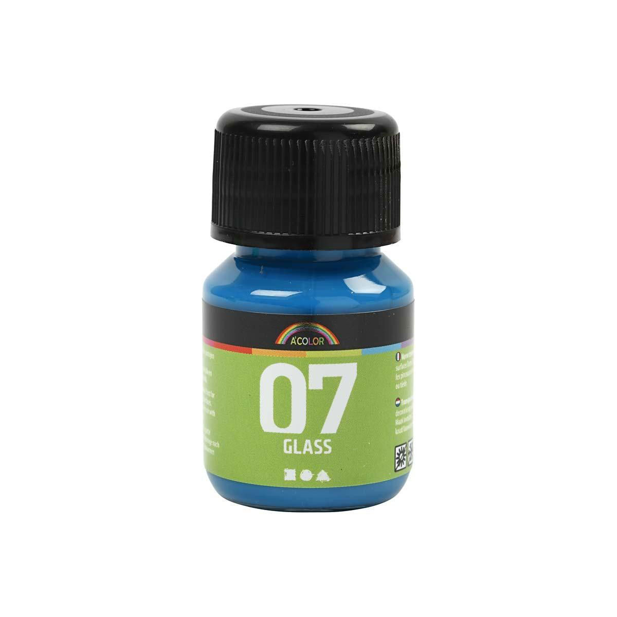 Creativ company permanente glasverf - turquoise, 30ml
