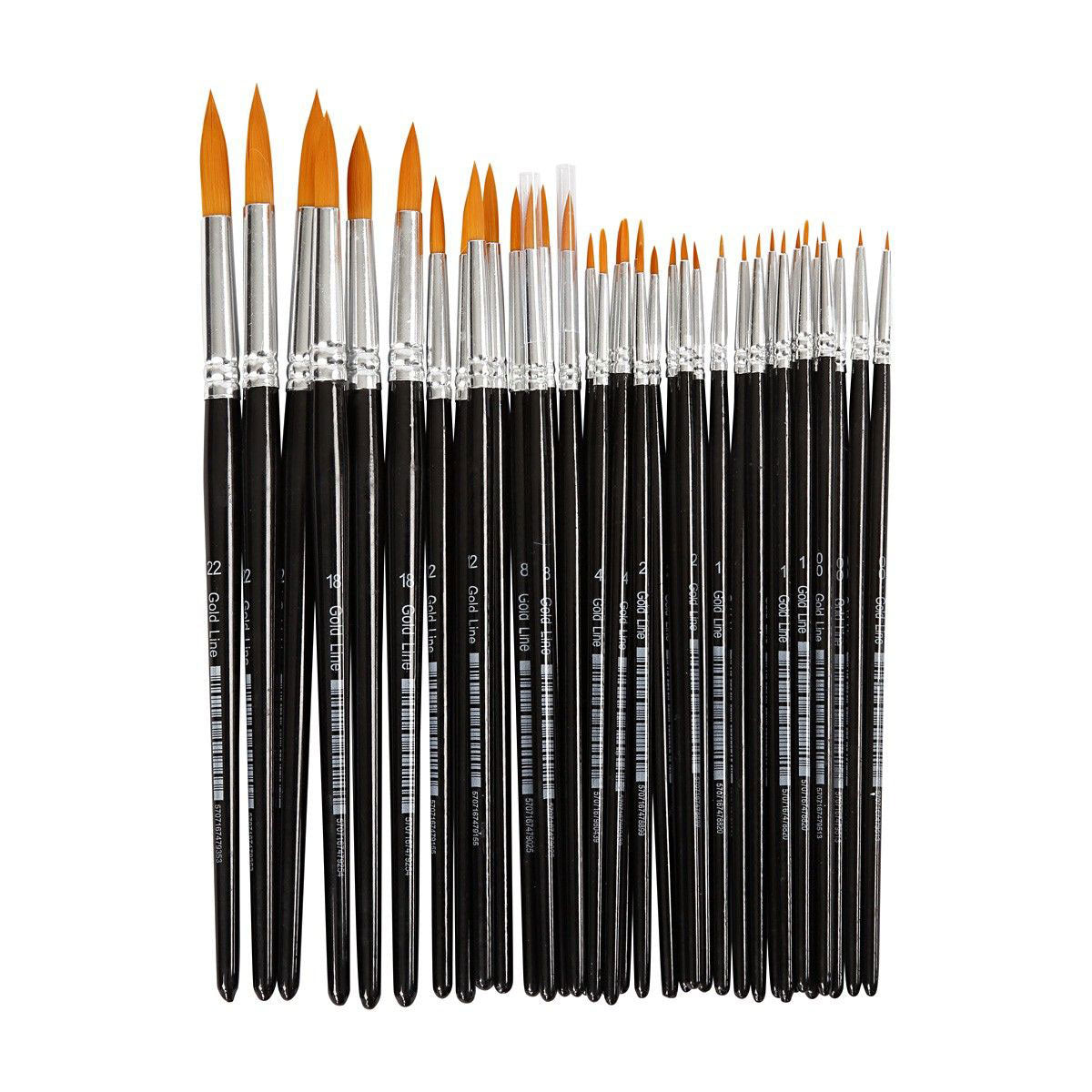 Creativ company ronde penselen - 7 maten, 36st.