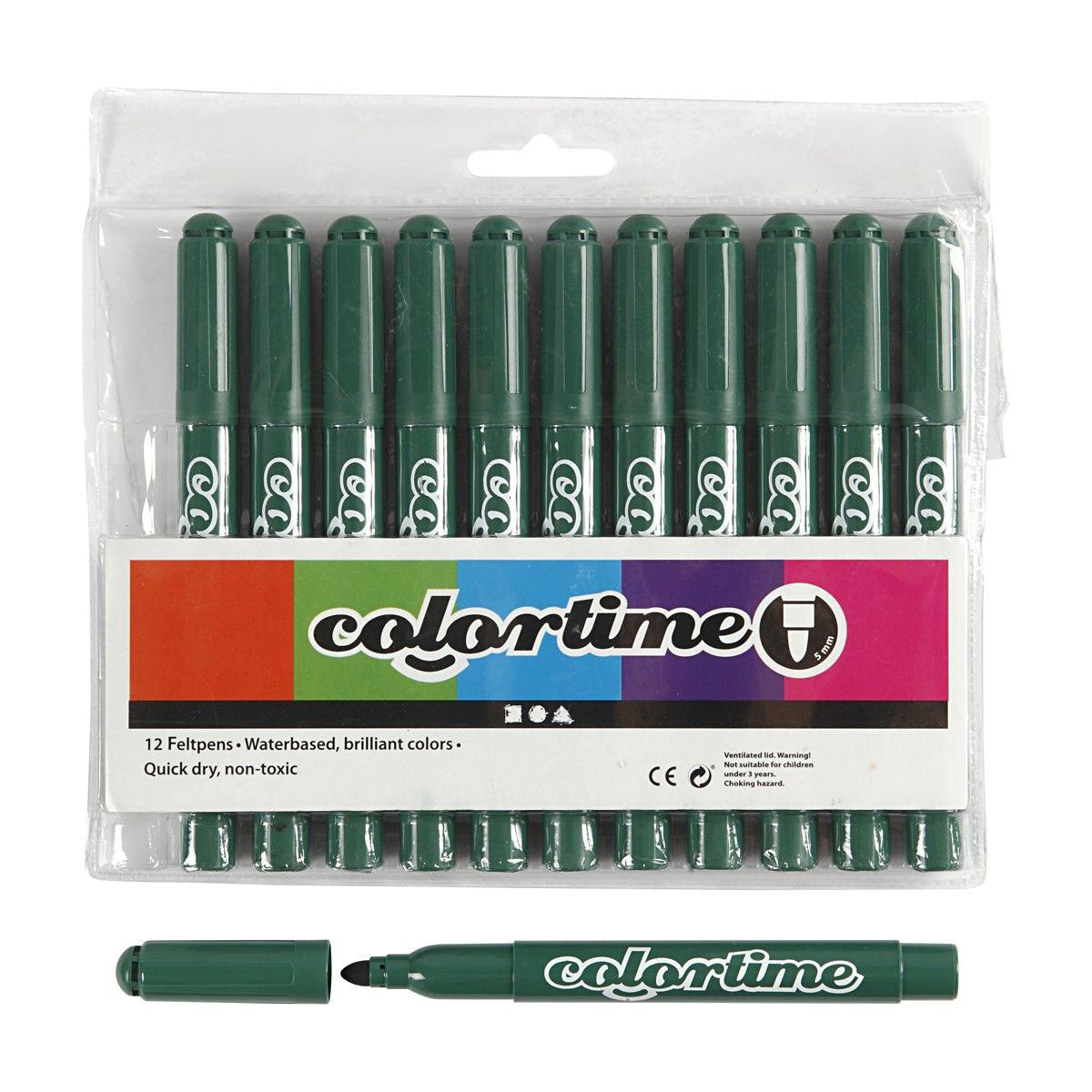 Creativ company groene jumbo stiften, 12st.