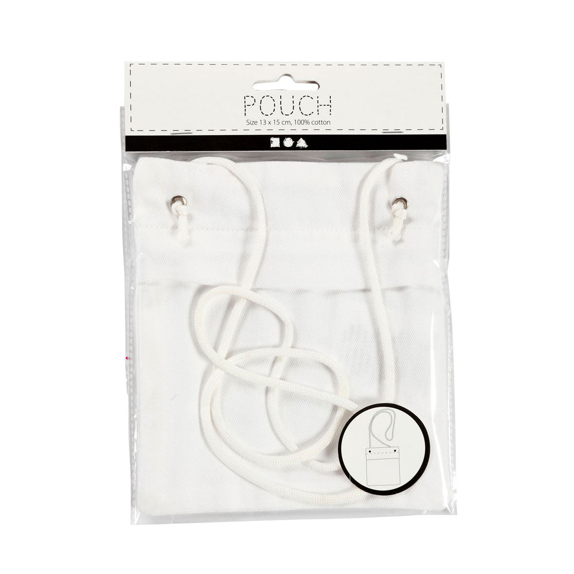 Creativ company katoenen hangportemonnee