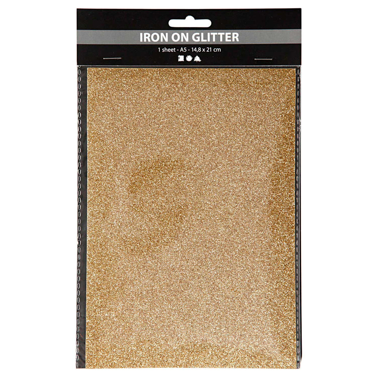 Creativ company opstrijkfolie glitter goud, a5
