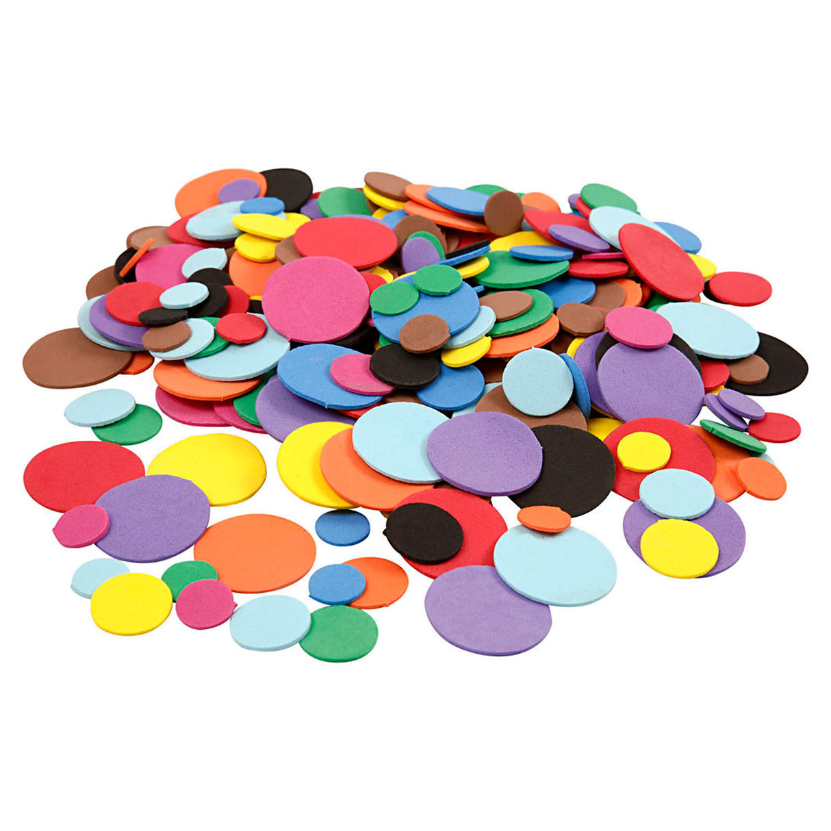 Creativ company http: www.cchobby.nl eva-foam-cirkels-d-12-20-32-mm-diverse-kleuren-300-div-1-doos
