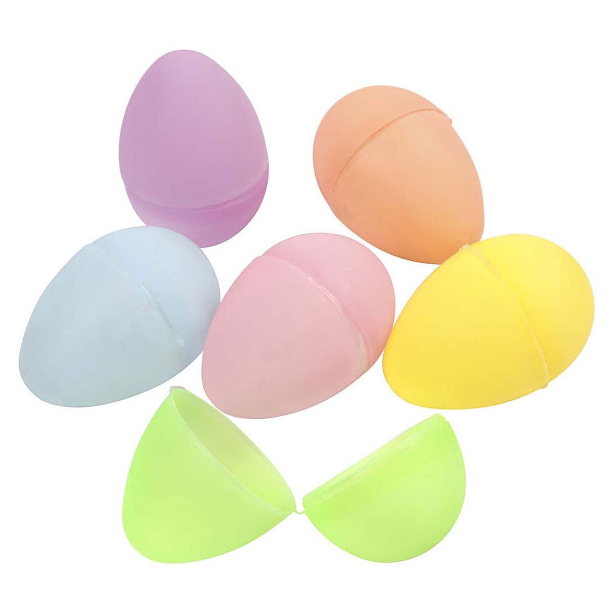 Creativ company plastic eieren gekleurd, 24st. 4,5cm