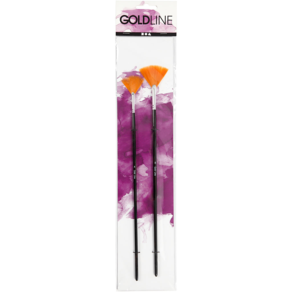 Creativ company http: www.cchobby.nl gold-line-waaierpenselen-afm-4-8-l-29-30-cm-b-2-3-mm-waaier-2-stuk-1-doos