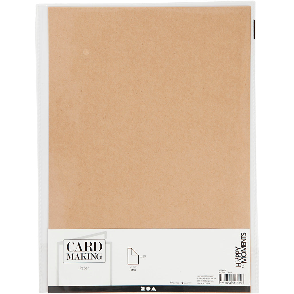 Creativ company papier naturel a4 120gr, 20st.