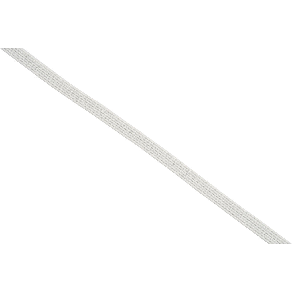 Creativ company elastiek dikte 6mm wit, 50m