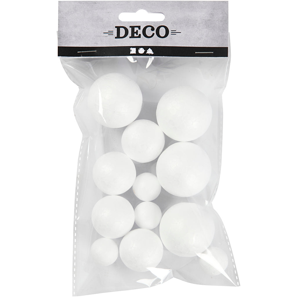 Creativ company styropor ballen wit, 12st.