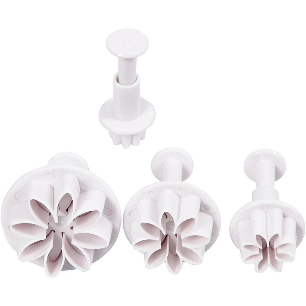 Creativ company http: www.cchobby.nl uitsteekvormen-met-stempel-bloem-d-2-3-2-8-3-6-4-4-cm-wit-4-stuk-1-doos