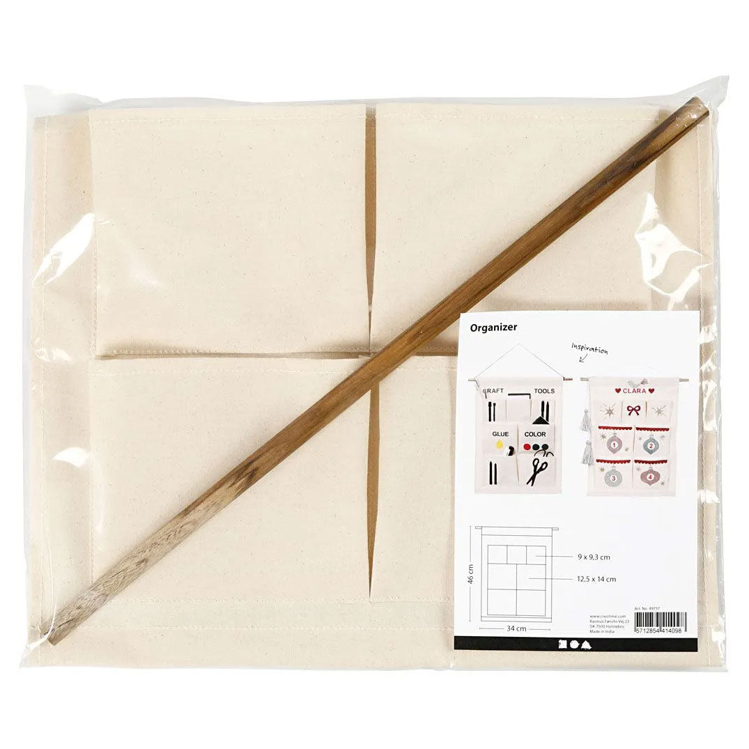 Creativ company http: www.cchobby.nl hangende-organiser-h-46-cm-b-34-cm-licht-naturel-1-stuk