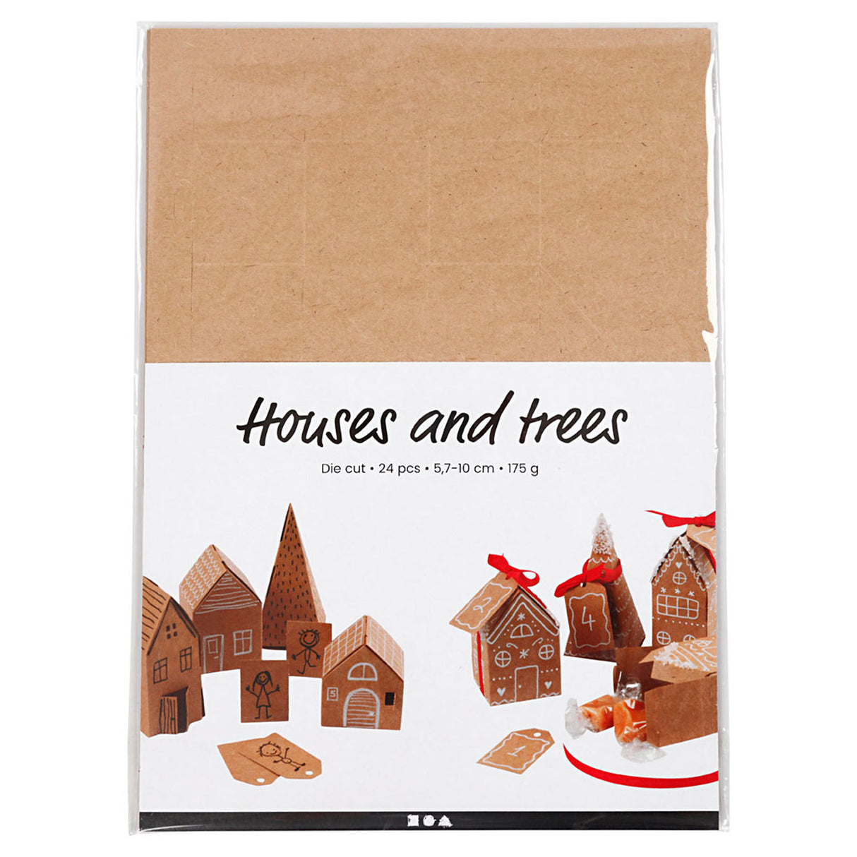 Creativ company huizen en bomen karton set