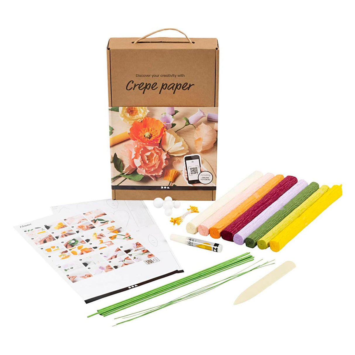 Creativ company https: www.cchobby.nl starter-hobbyset-crepepapier-diverse-kleuren-1-doos