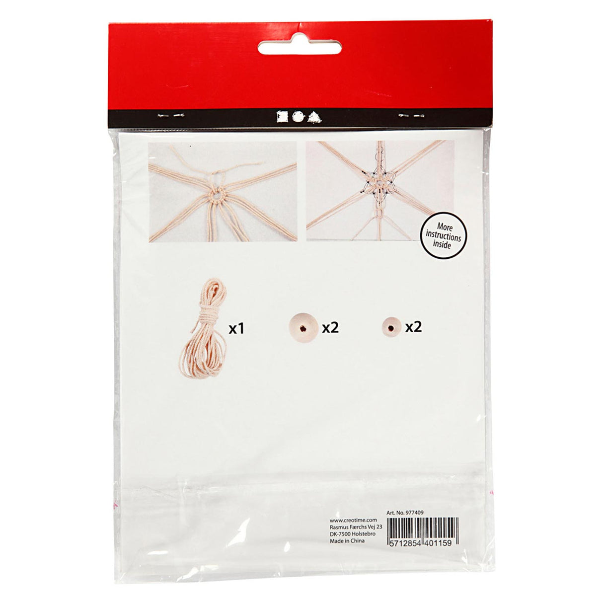 Creativ company mini creative kit macrame sneeuwvlok
