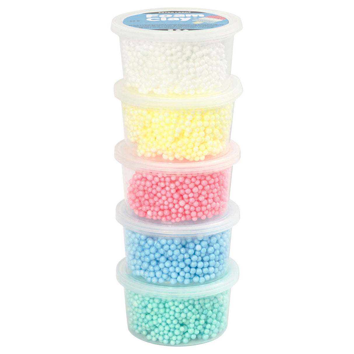 Creativ company foam clay® extra large 5x25 gr vrolijke kleuren