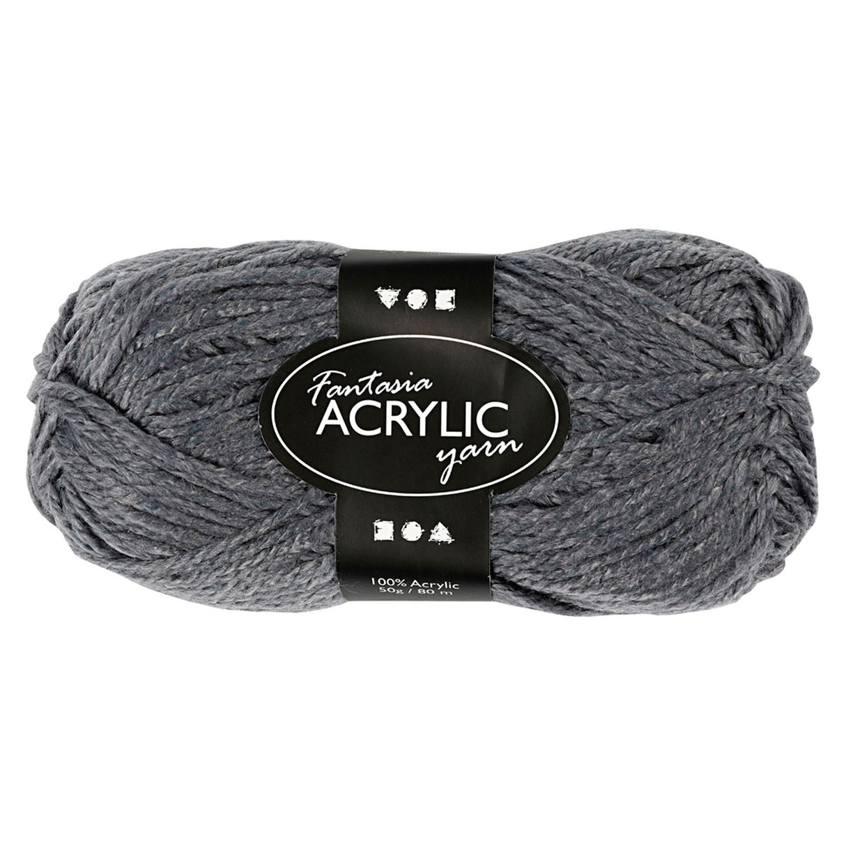 Creativ company acrylgaren, grijs, 50gr, 80m