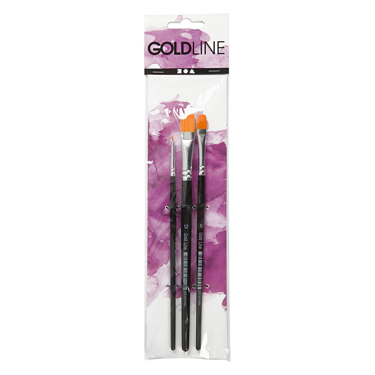 Creativ company http: www.cchobby.nl gold-line-penselen-afm-2-8-12-l-16-5-19-cm-b-3-12-mm-plat-3-stuk-1-doos