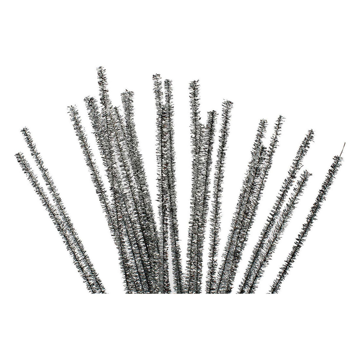 Creativ company chenille zilver 30cm, 24st.