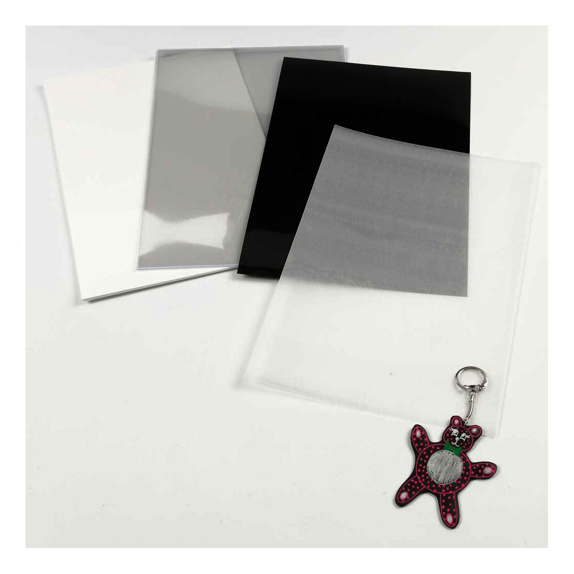Creativ company vellen krimpfolie mat wit 20x30, 10st.