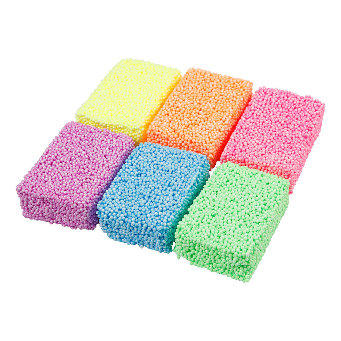 Creativ company soft foam clay neon kleuren, 6x10gr.