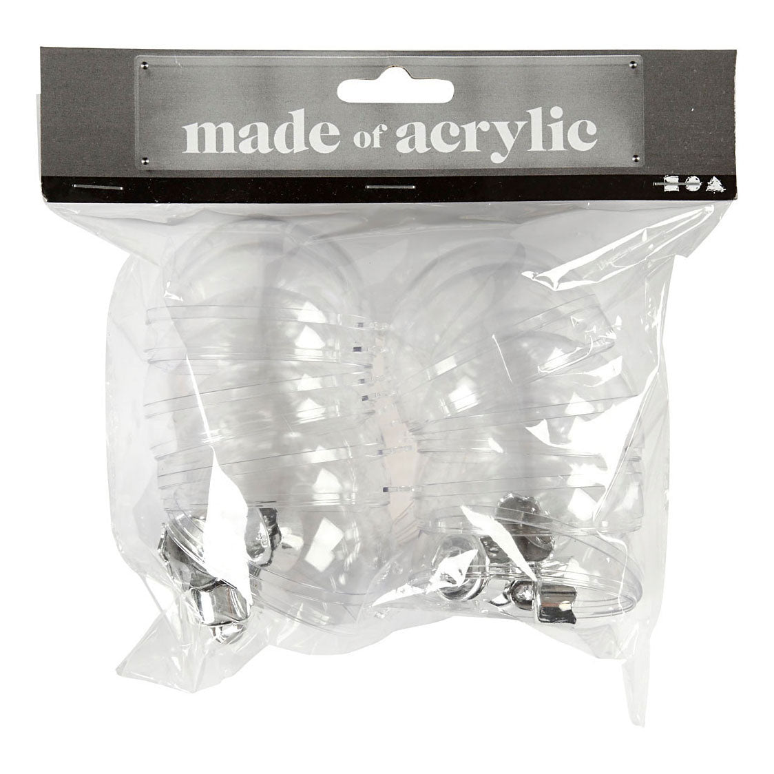 Creativ company deco ballen transparant 6cm, 8st.