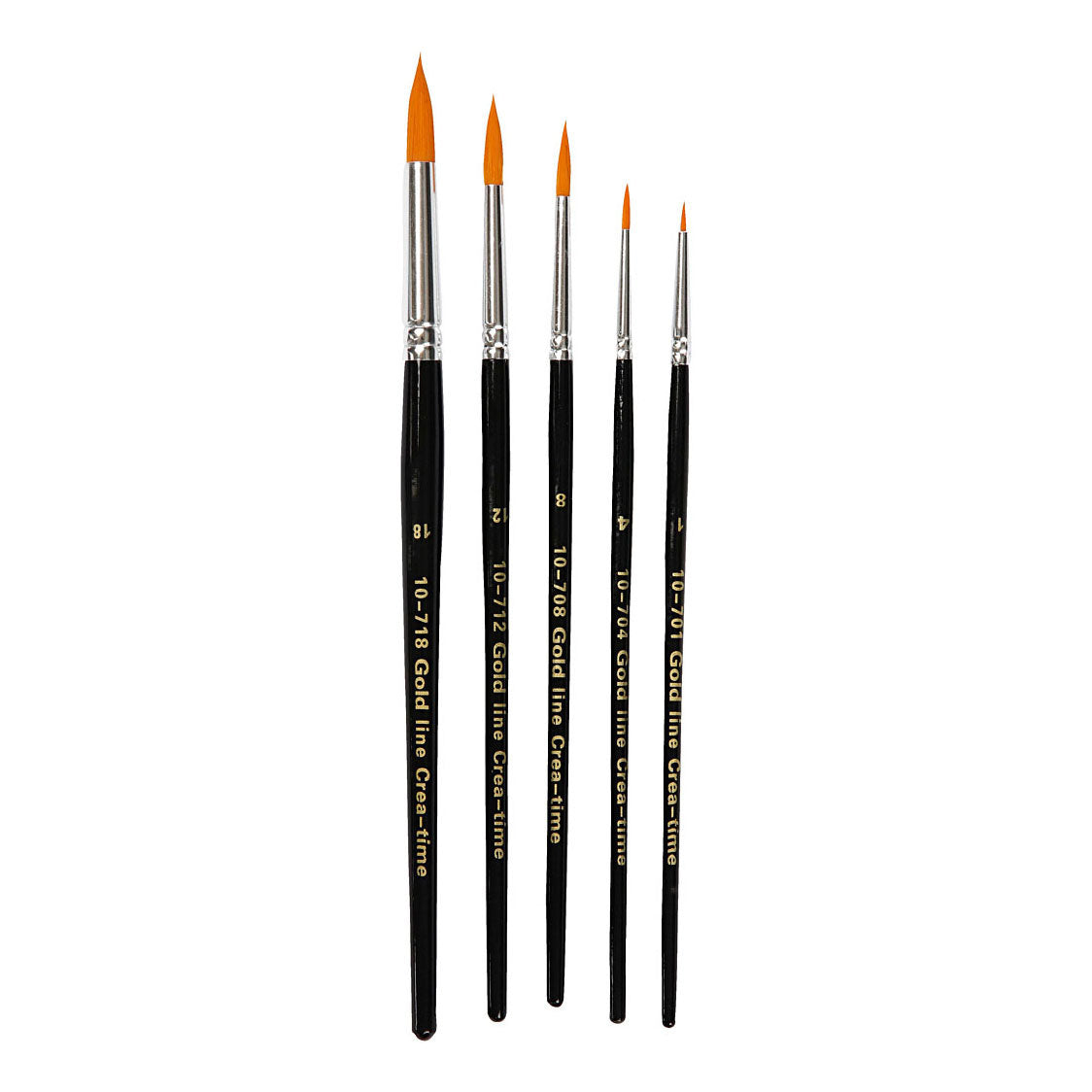 Creativ company gold line penselen rond, 5st.