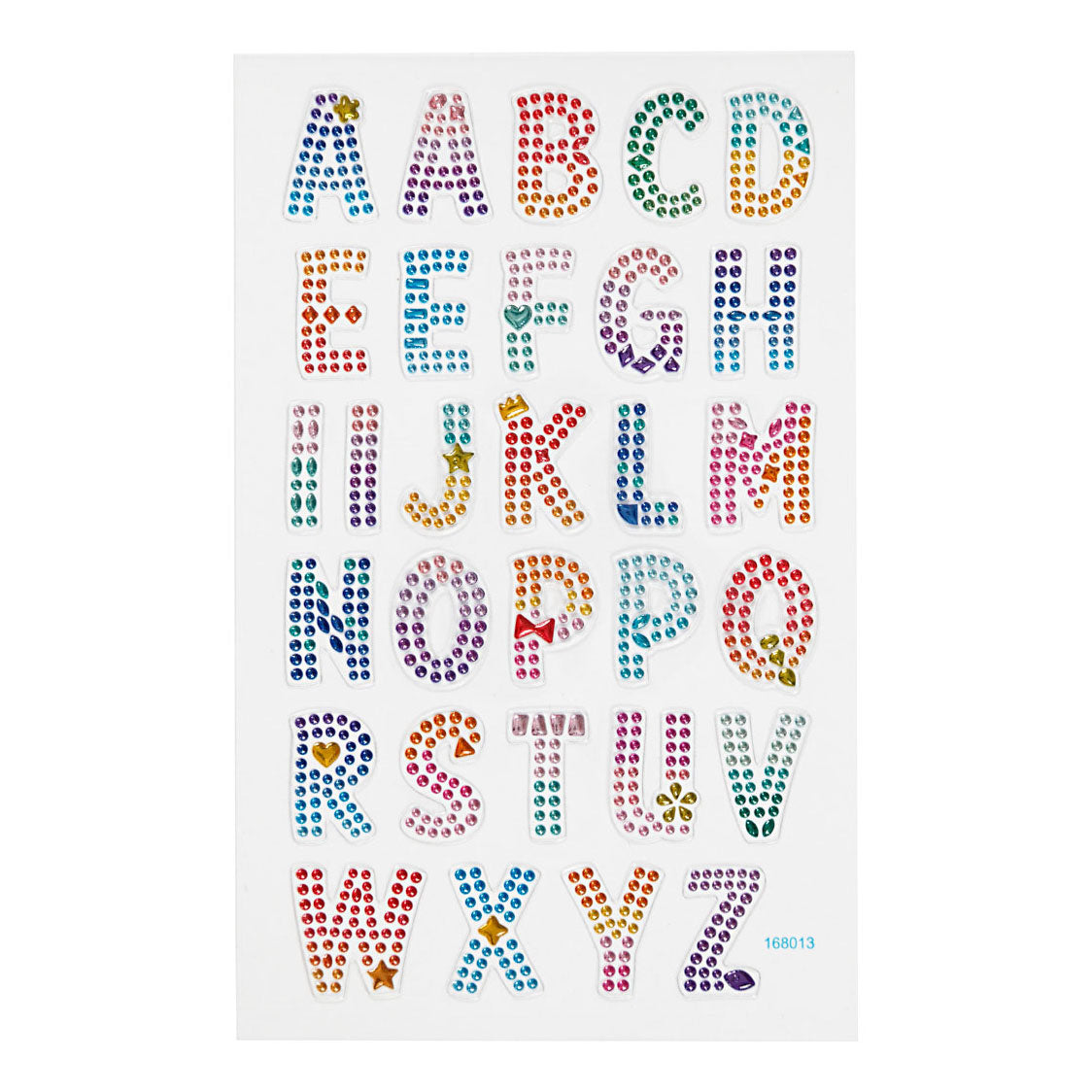 Creativ company diamant stickers alfabet, 1 vel