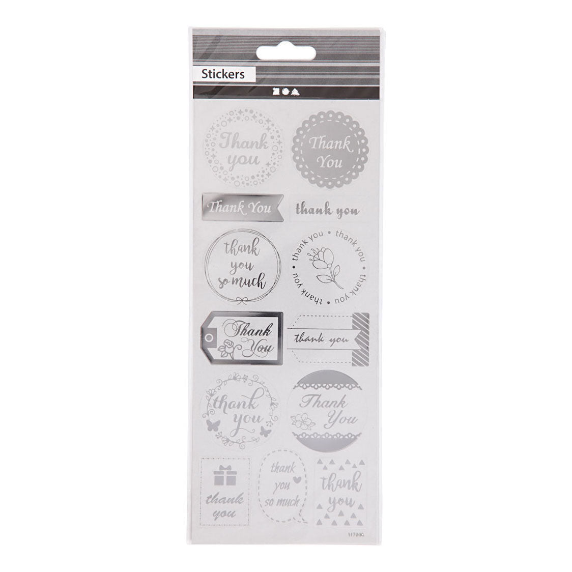 Creativ company https: www.cchobby.nl stickers-thank-you-vel-10x24-cm-ca-13-stuk-zilver-1-vel