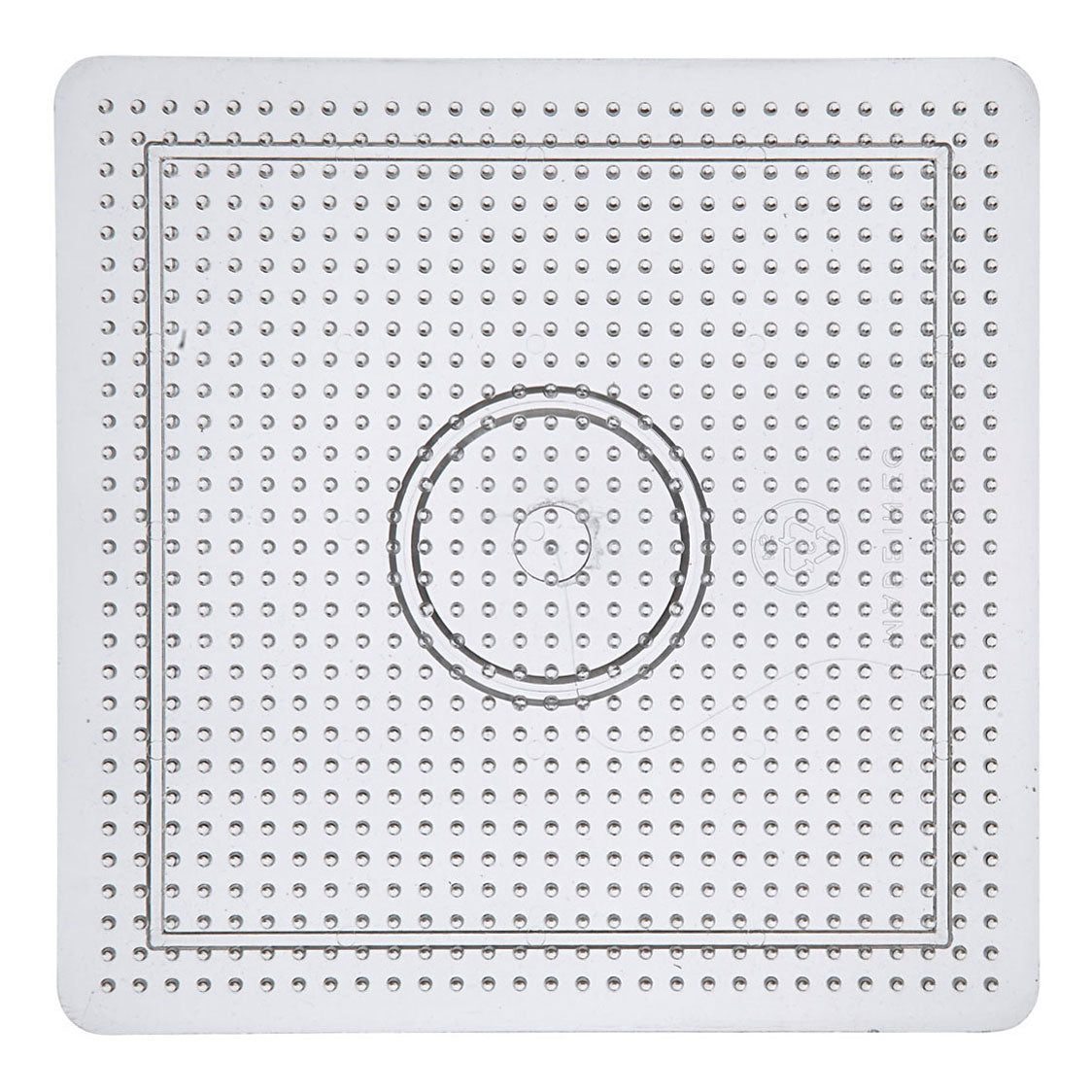 Creativ company strijkkralenbordje vierkant helder, 14,5 x 14,5cm