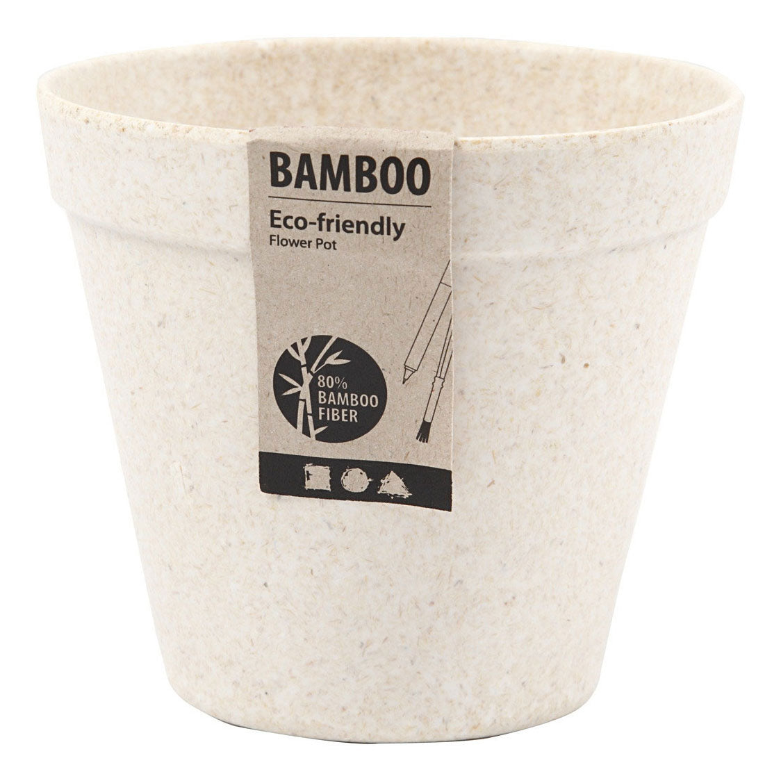 Creativ company bloempot bamboevezels, 10x11cm