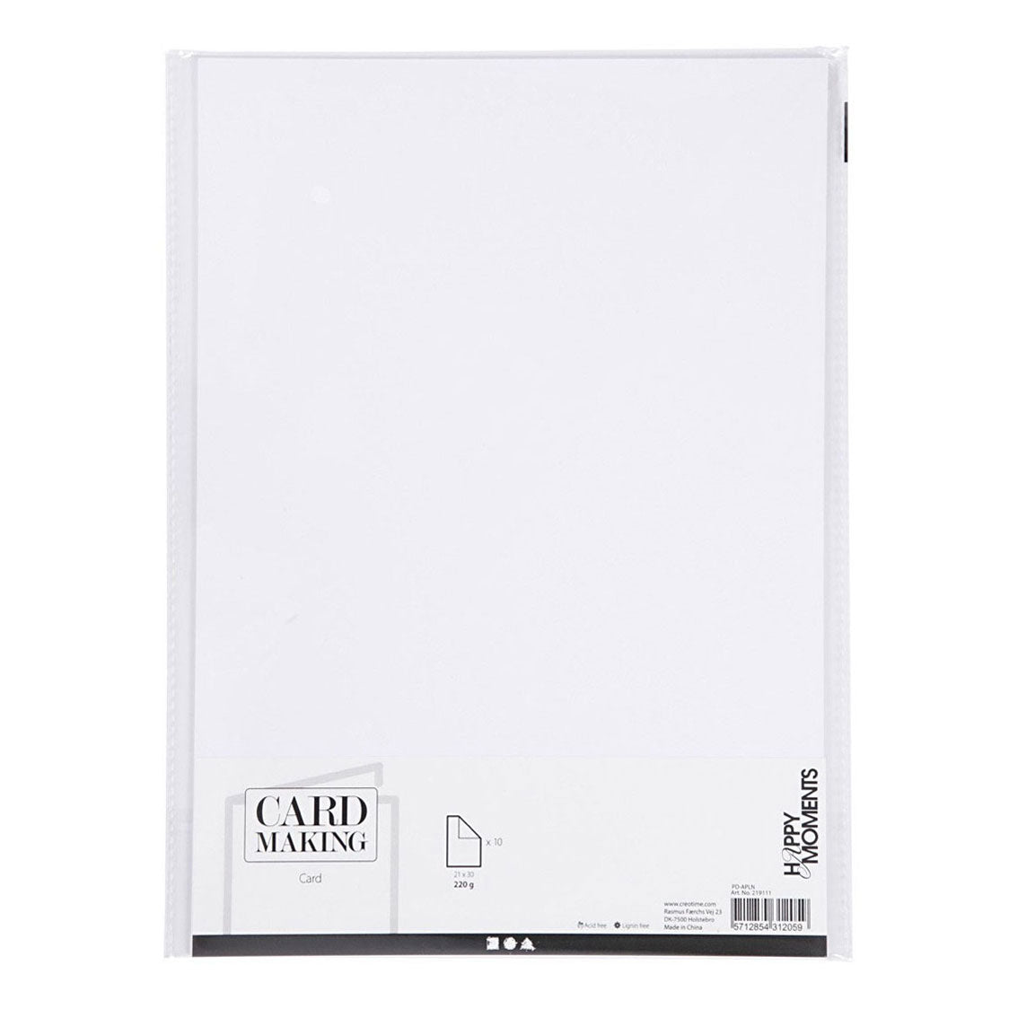 Creativ company https: www.cchobby.nl karton-a4-vel-210x297-mm-220-gr-wit-10-vel-1-doos