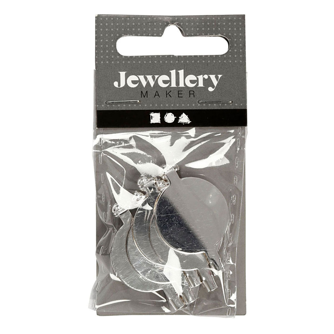 Creativ company brochespeld verzilverd 20mm, 5st.