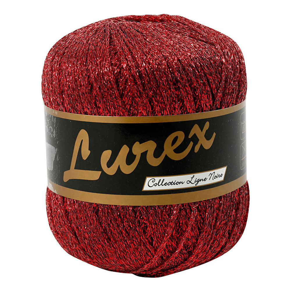 Creativ company lurex glitter garen rood, 160m