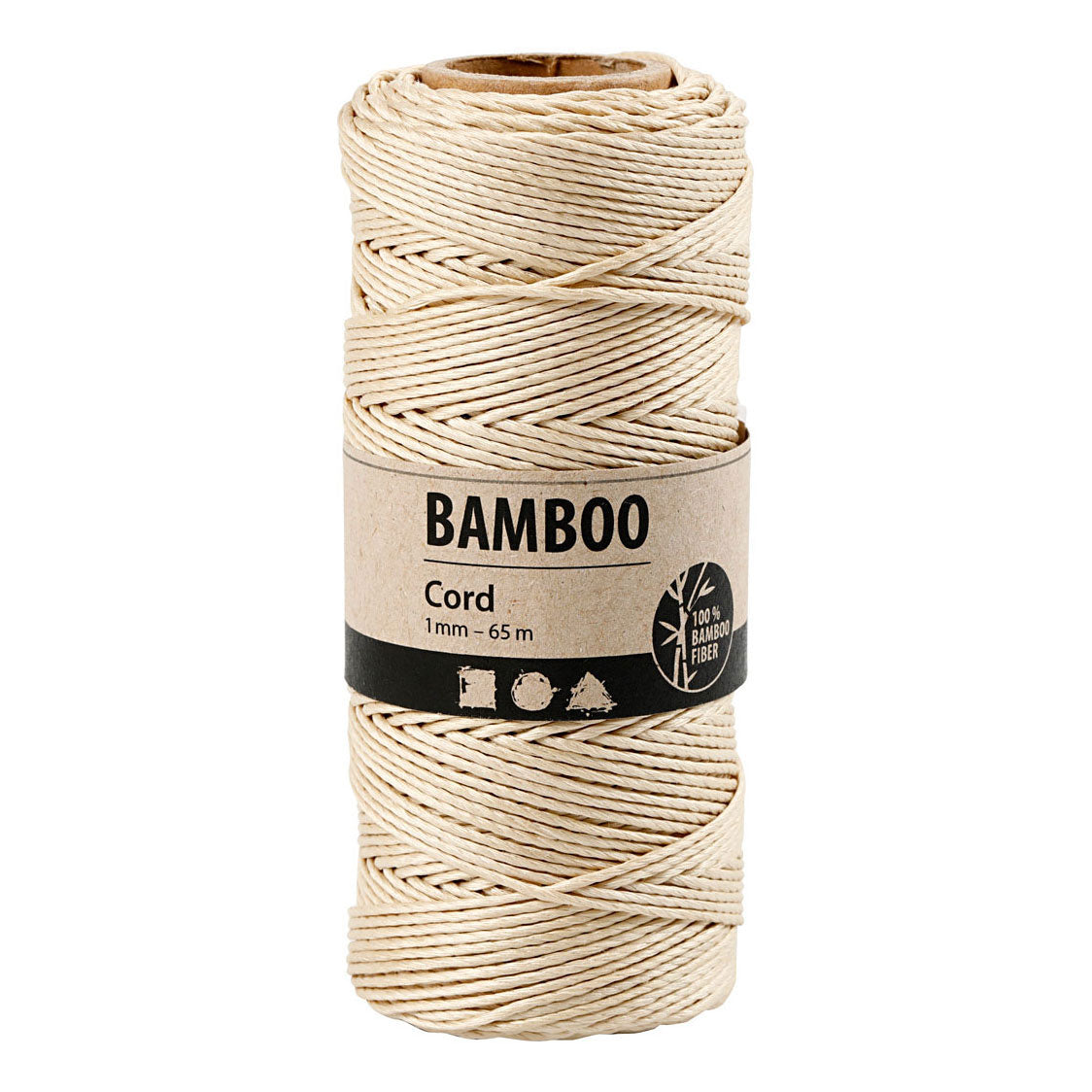 Creativ company bamboekoord 1 mm off-white 65 m