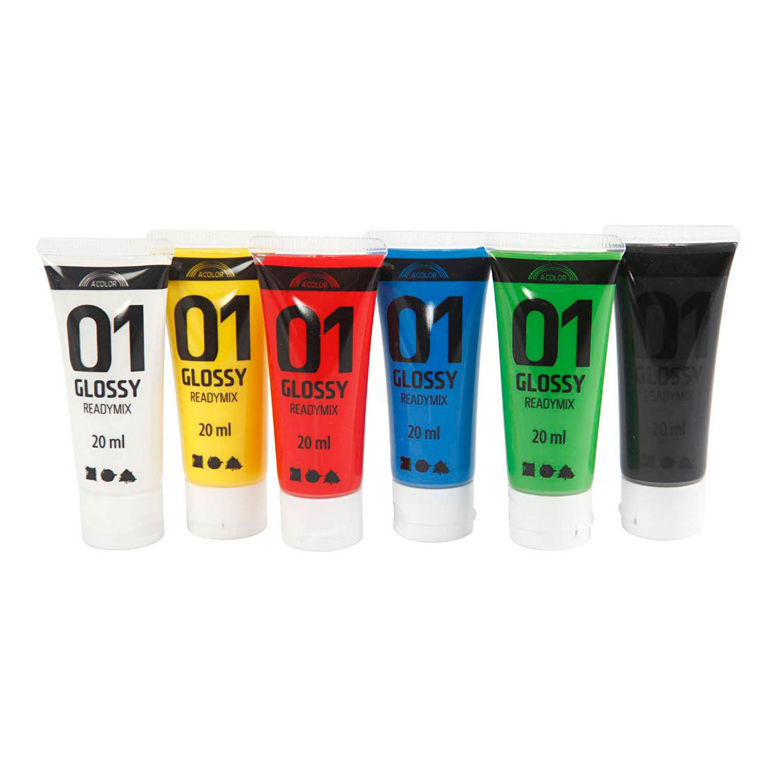 Creativ company http: www.cchobby.nl acrylverf-glossy-standaardkleuren-6x20-ml-1-doos