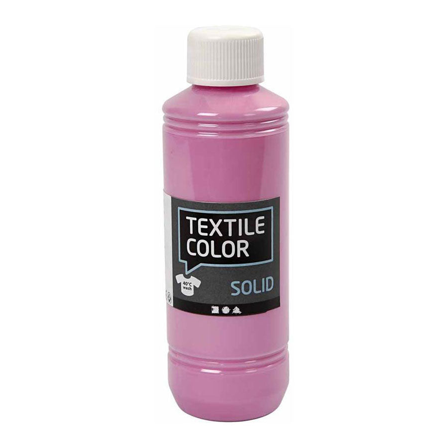 Creotime textile color dekkende textielverf - roze, 250ml