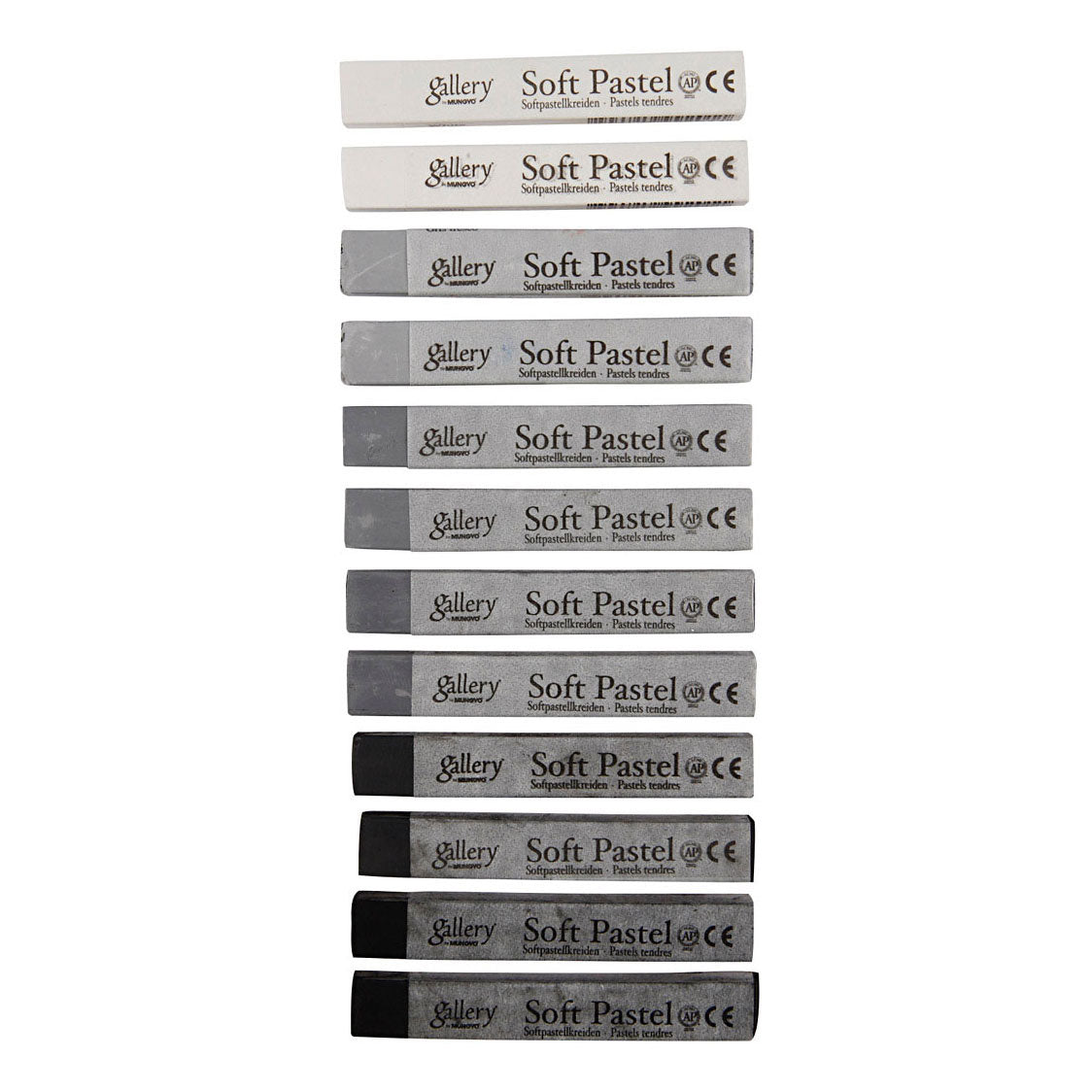 Creativ company http: www.cchobby.nl gallery-soft-pastel-set-l-6-5-cm-dikte-10-mm-zwart-wit-harmonie-12-stuk-1-doos