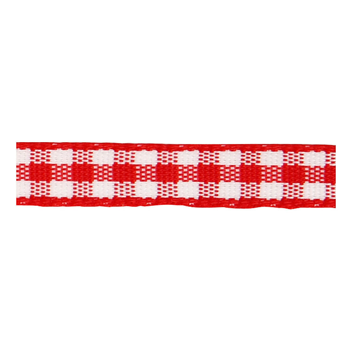 Creativ company geruit lint, b: 6 mm, rood wit, 50 m