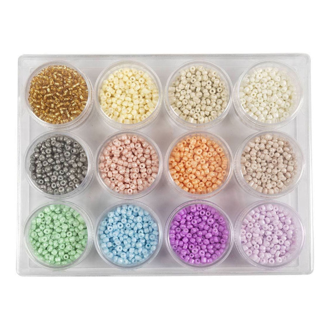 Creativ company https: www.cchobby.nl rocailles-d-3-mm-afm-8-0-gatgrootte-0-6-1-0-mm-pastelkleuren-12x17-gr-1-doos