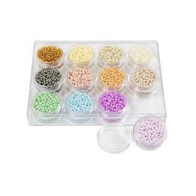 Creativ company https: www.cchobby.nl rocailles-d-3-mm-afm-8-0-gatgrootte-0-6-1-0-mm-pastelkleuren-12x17-gr-1-doos