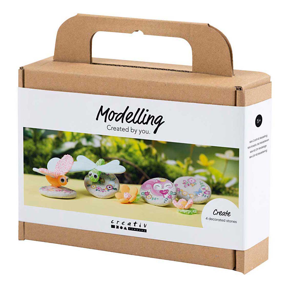 Creativ company https: www.cchobby.nl mini-hobbyset-boetseren-steen-met-insect-grijs-lichtroze-licht-turquoise-1-doos