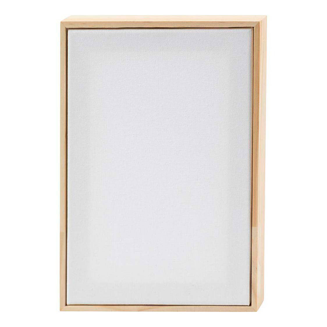 Creativ company gespannen canvas met lijst 280gr. 15,8x23,8cm - wit