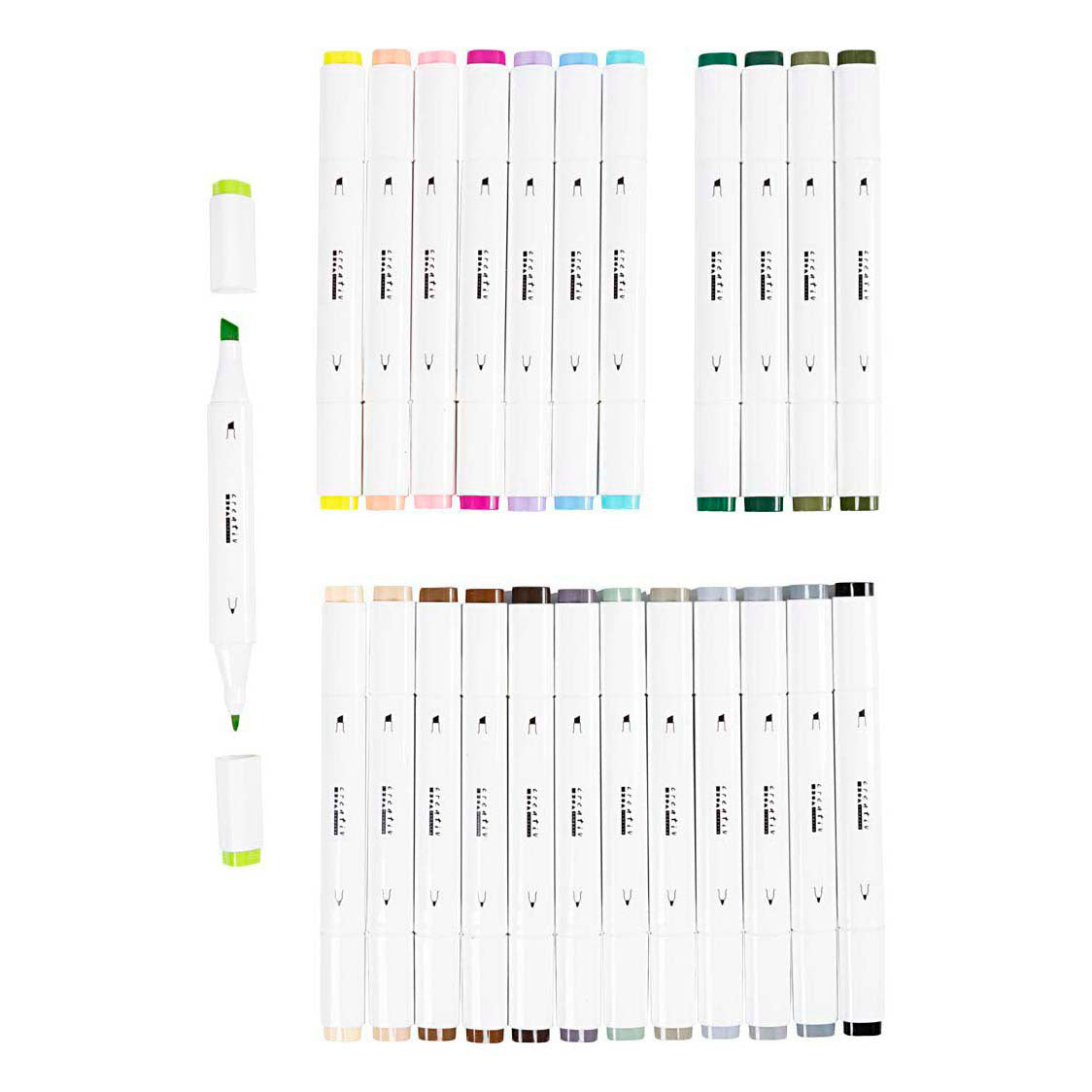 Creativ company tekenstift lijndikte 1+8mm pastelkleuren - 24st.