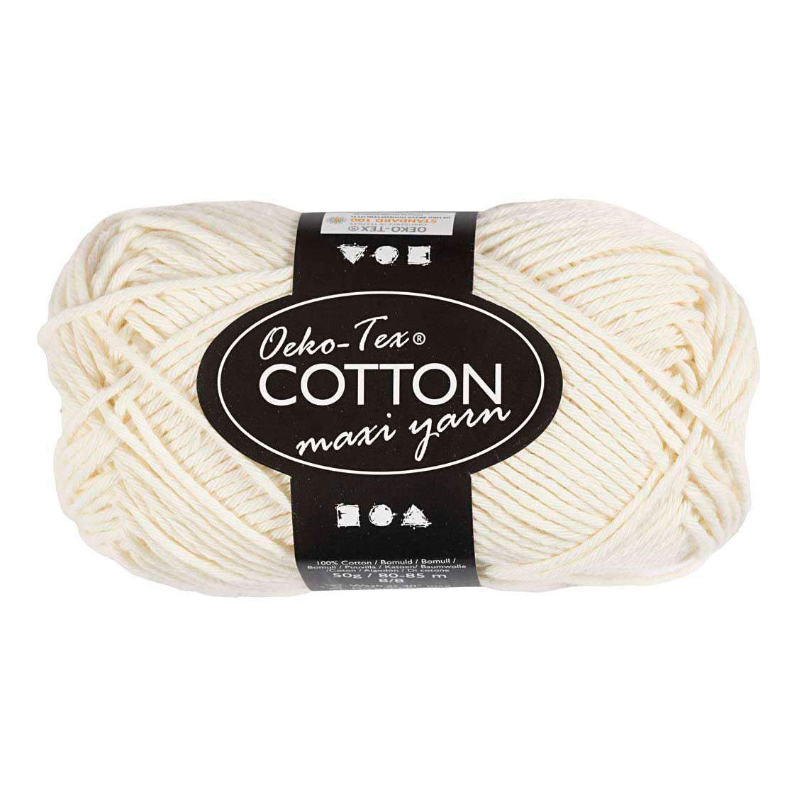 Creativ company katoengaren afm 8 8 l: 80-85 m off-white - 50gr.