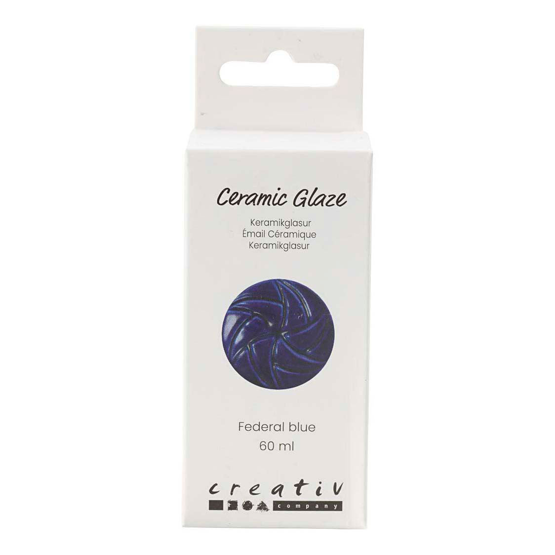 Creativ company keramiek glazuur 984-1101 c dekkend federal blue - 60ml