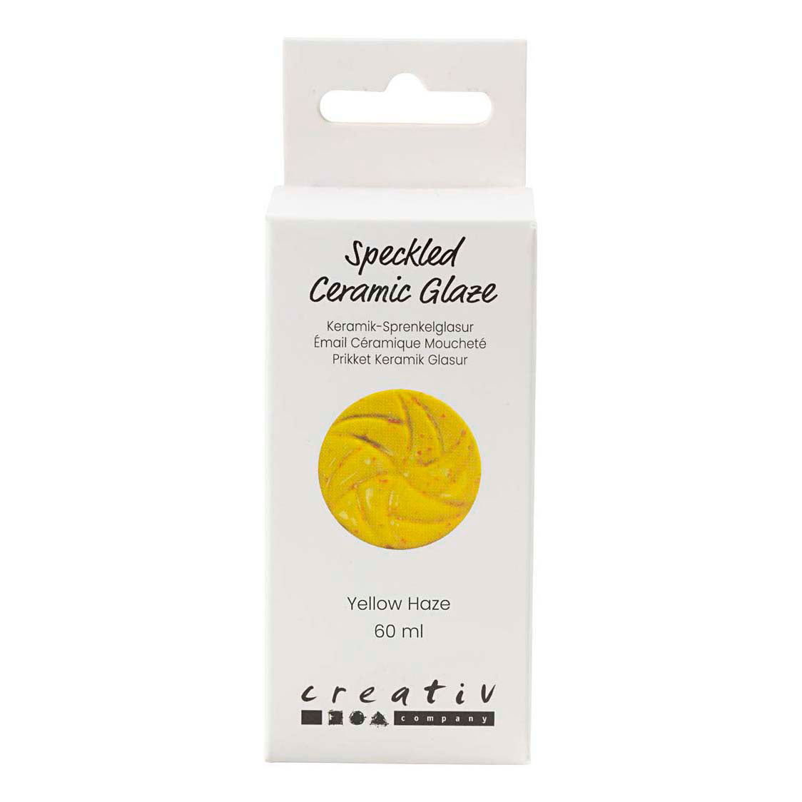 Creativ company gespikkeld keramiek glazuur 999-1060 c dekkend yellow haze - 60ml