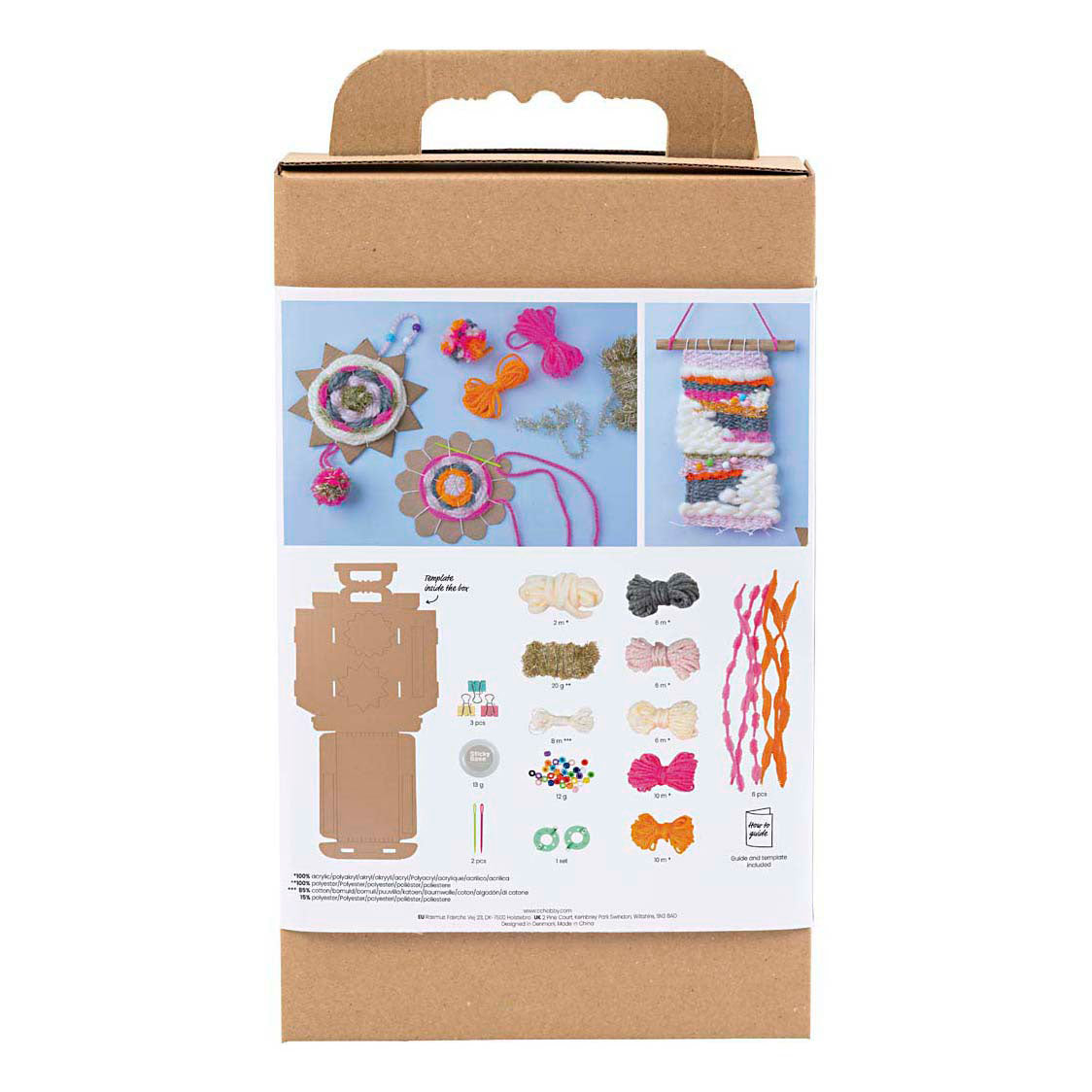 Creativ company https: www.cchobby.nl hobbyset-weven-wandbevestigingen-diverse-kleuren-1-doos