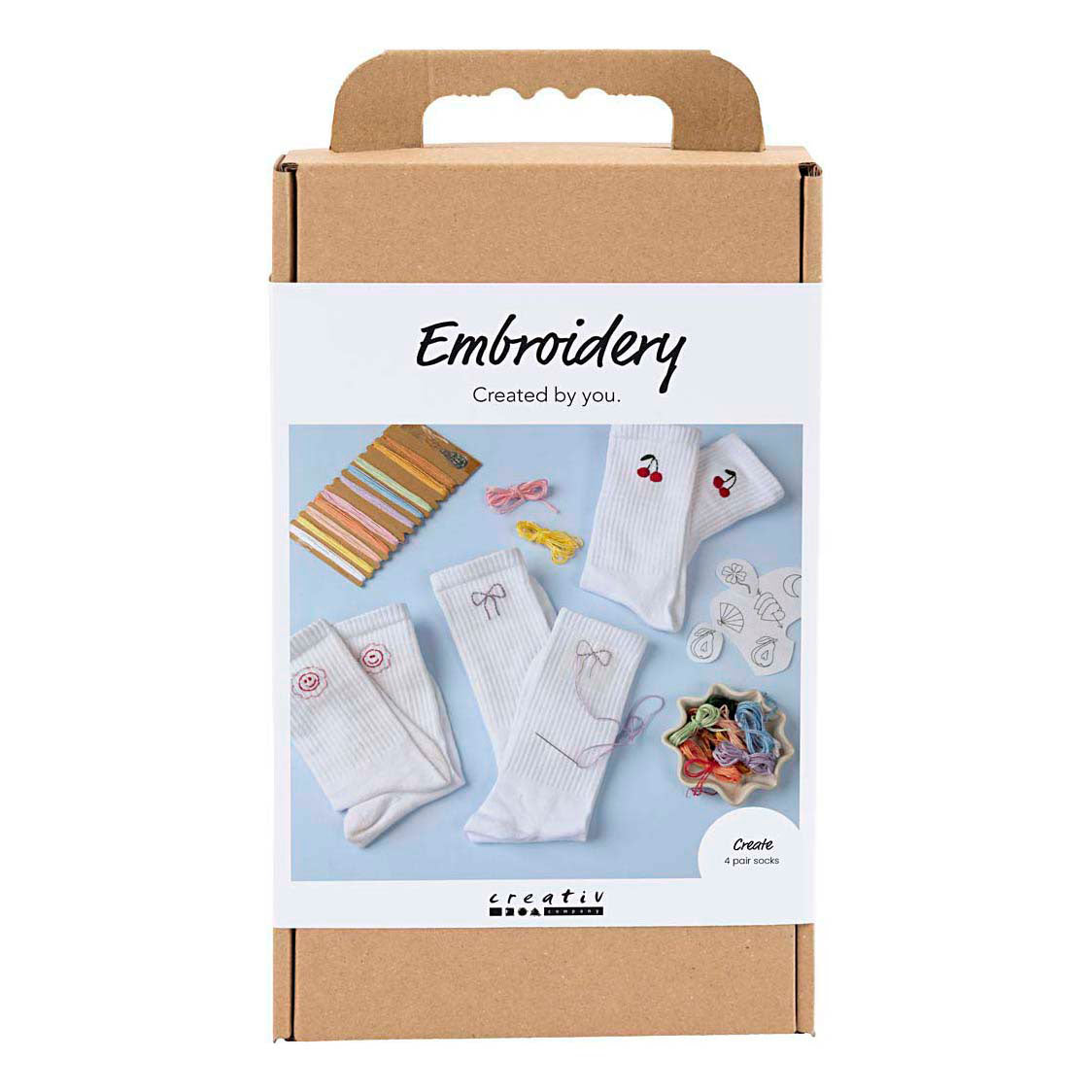 Creativ company http: www.cchobby.nl hobbyset-borduurwerk-sokken-wit-1-doos